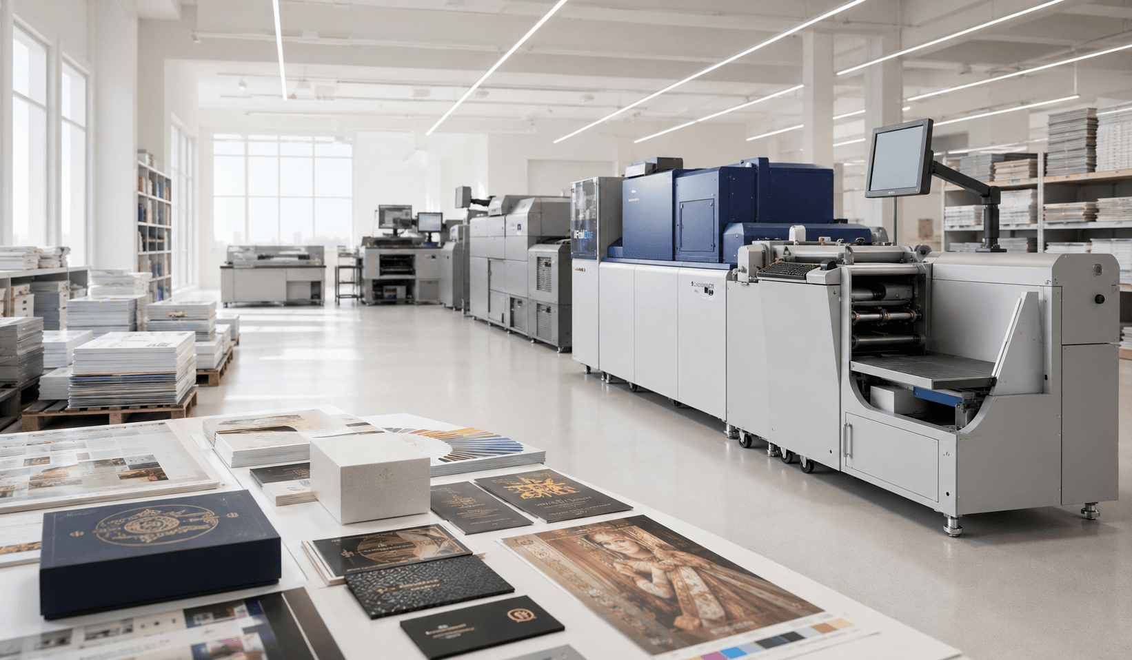 MG Digital Press production studio with MGI, Ricoh, and Konica Minolta digital presses